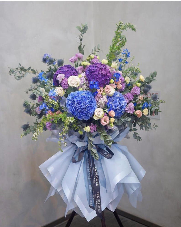 藍調・開張花籃 · Azure Grand Opening Flower Stand