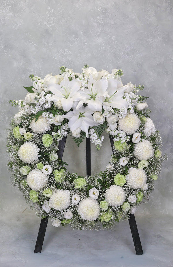 帛事花圈(款式二)· Funeral Wreath 2