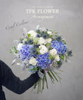 Load image into Gallery viewer, Ceruleum (Hydrangea and white roses Bouquet) - TFK Flower