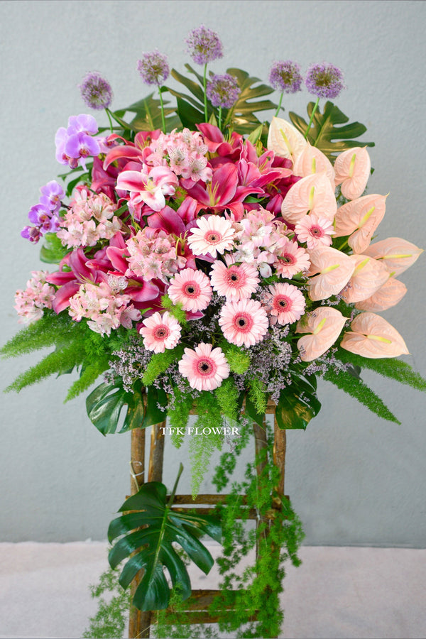 豪華大型開張花籃 · DELUXE Flower Basket Stand
