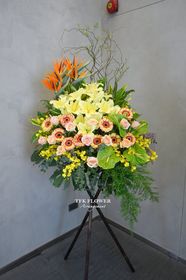 熱帶風開張花籃 · TREASURE Flower Basket Stand