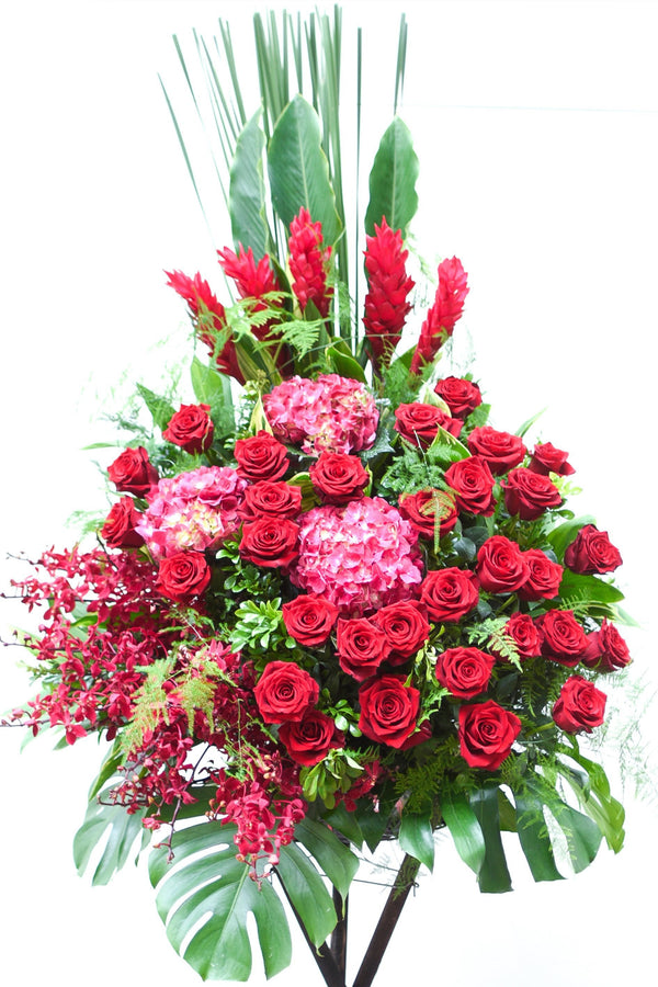 紅運開張花籃 · RED LUCK Flower Basket Stand