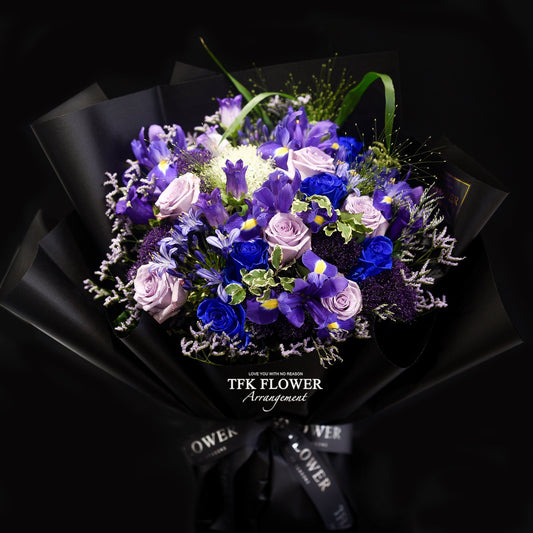 Blue-Violet Magic (Blue & Purple Roses) - TFK Flower