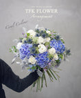 Load image into Gallery viewer, Ceruleum (Hydrangea and white roses Bouquet) - TFK Flower
