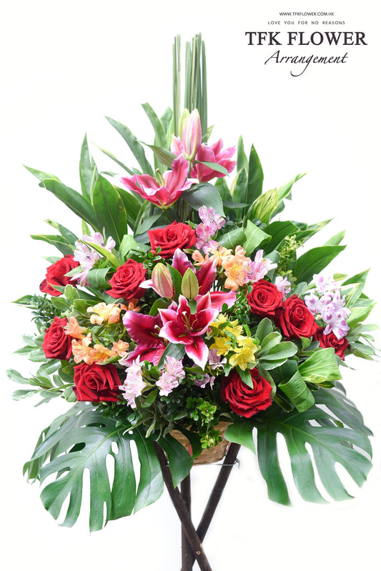 Daliy Selection Flower Basket Stand (Designer Arrangement) - TFK Flower