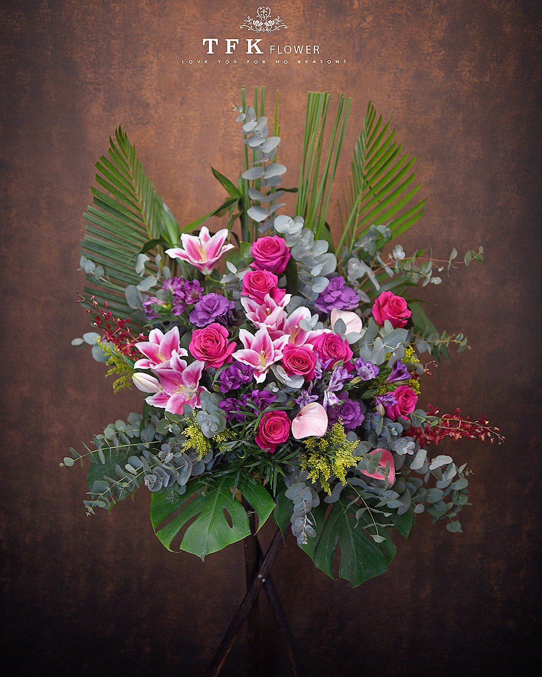Daliy Selection Flower Basket Stand (Designer Arrangement) - TFK Flower