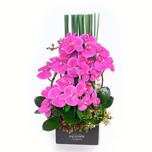 絲花蝴蝶蘭檯花 · Silk Phalaenopsis Table Arrangement