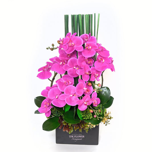 Orchids silk flower table arrangement - TFK Flower