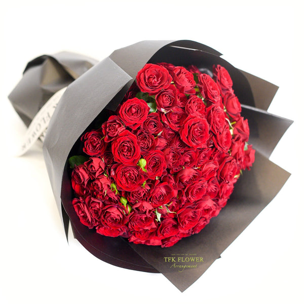 Rosa Spray Rubicon bouquet (mini red roses)