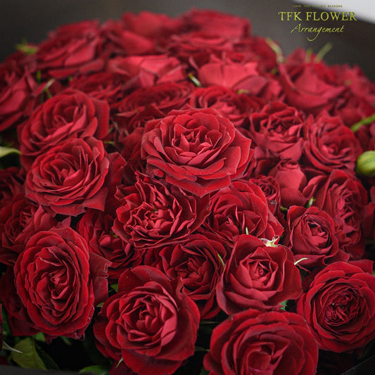 Rosa Spray Rubicon bouquet (mini red roses) - TFK Flower